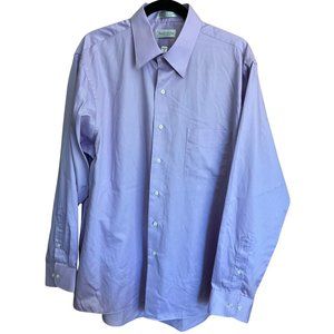 Lavender/Light Purple Lux Sateeen Collared Shirt // VanHeusen Men's Size XL